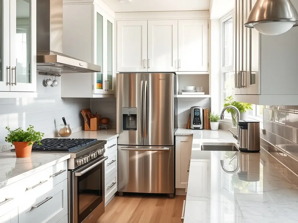 A modern, refurbished kitchen interior, demonstrating ISPMS Ltd's capabilities in property refurbishment.
